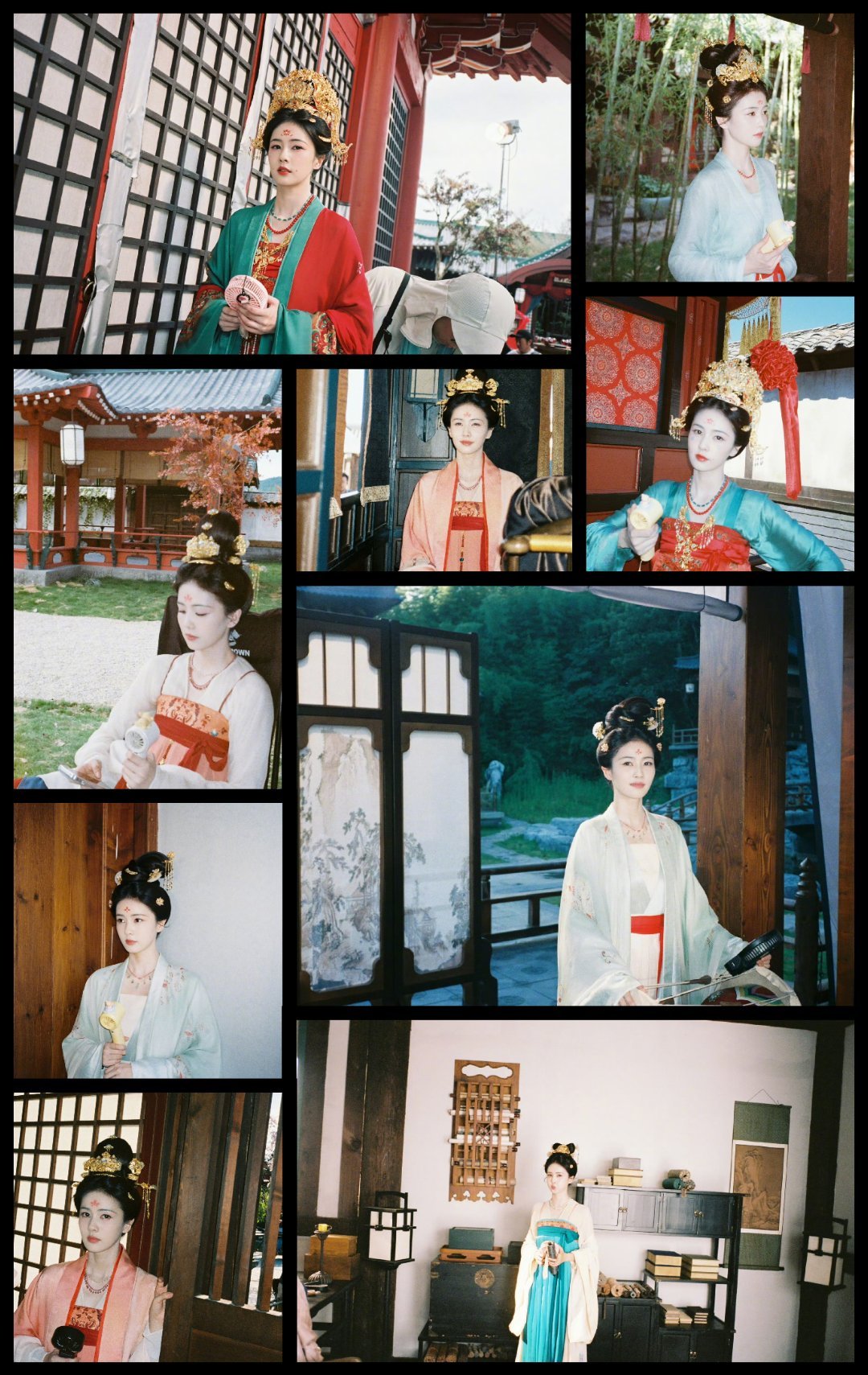 白鹿 白鹿九宫格晒她的小风扇，看来叶璃和《莫离》一样热爆了哈哈哈！ 