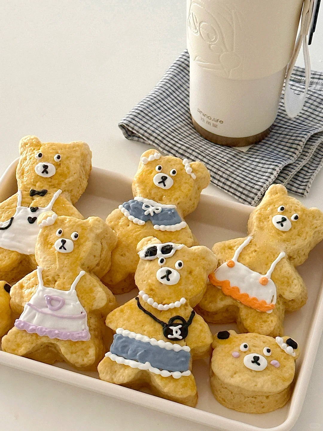 ins熊熊奶油咖啡司康 | 附教程