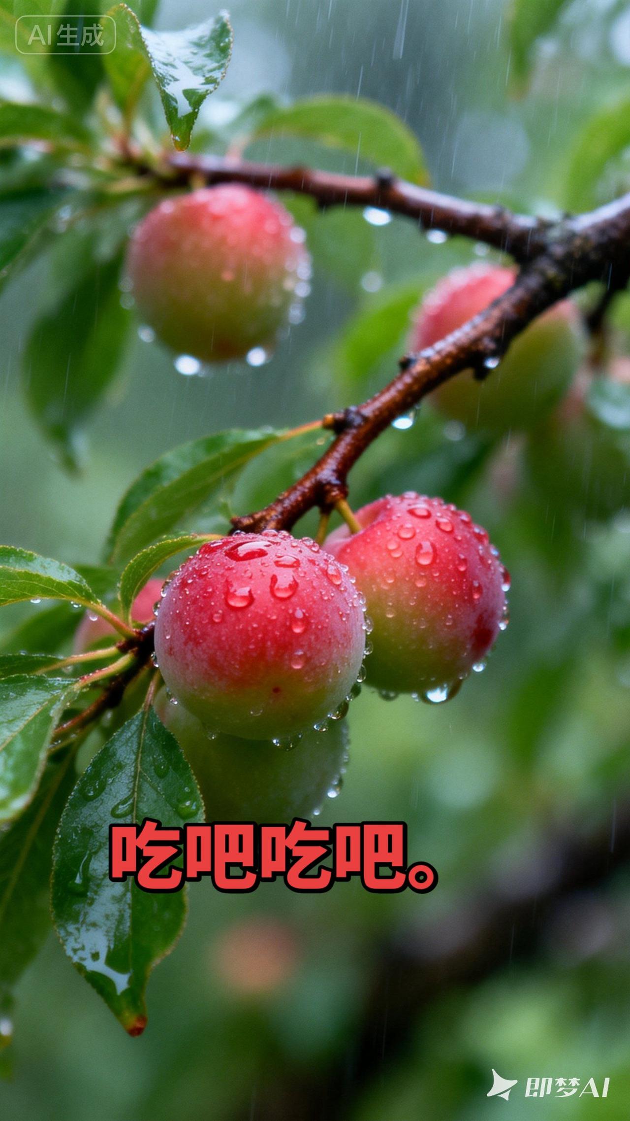 李子快熟了 李子熟了 吃
