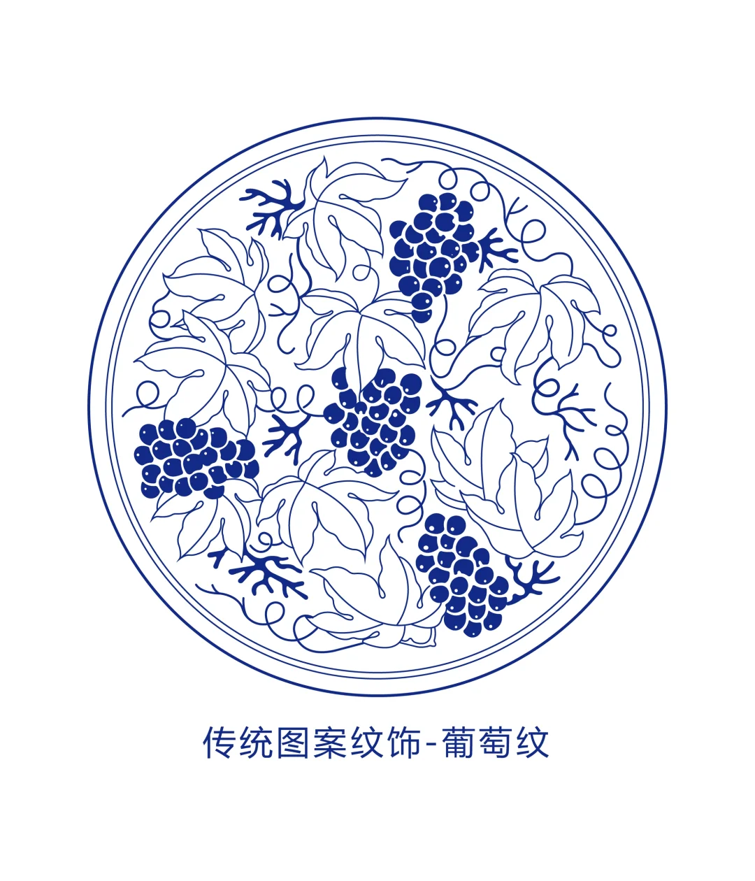 传统图案纹饰-葡萄纹