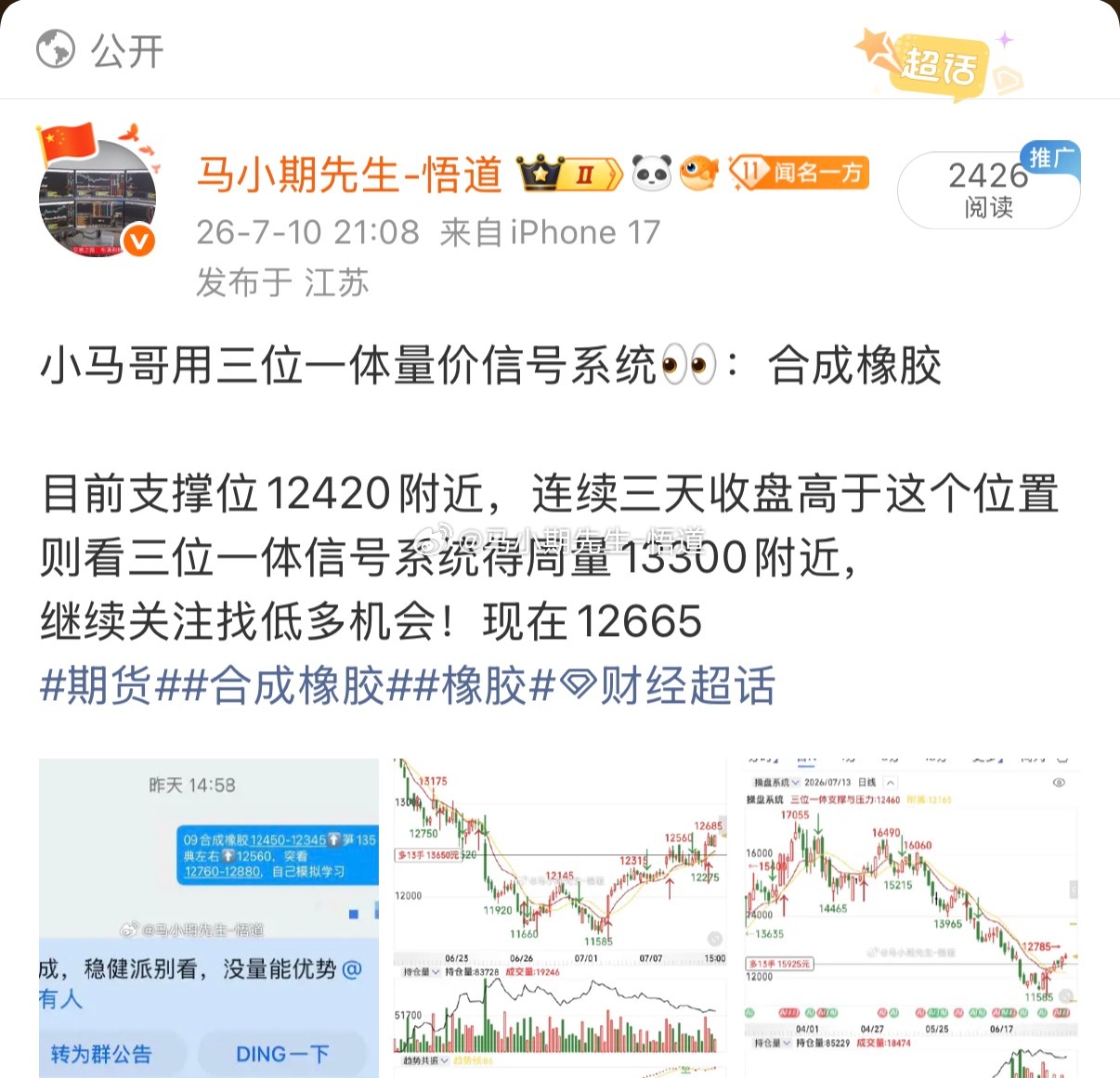 合成橡胶为何走出1400点？所有期友来一一看：全网来见证，全部马前炮（全程马后炮