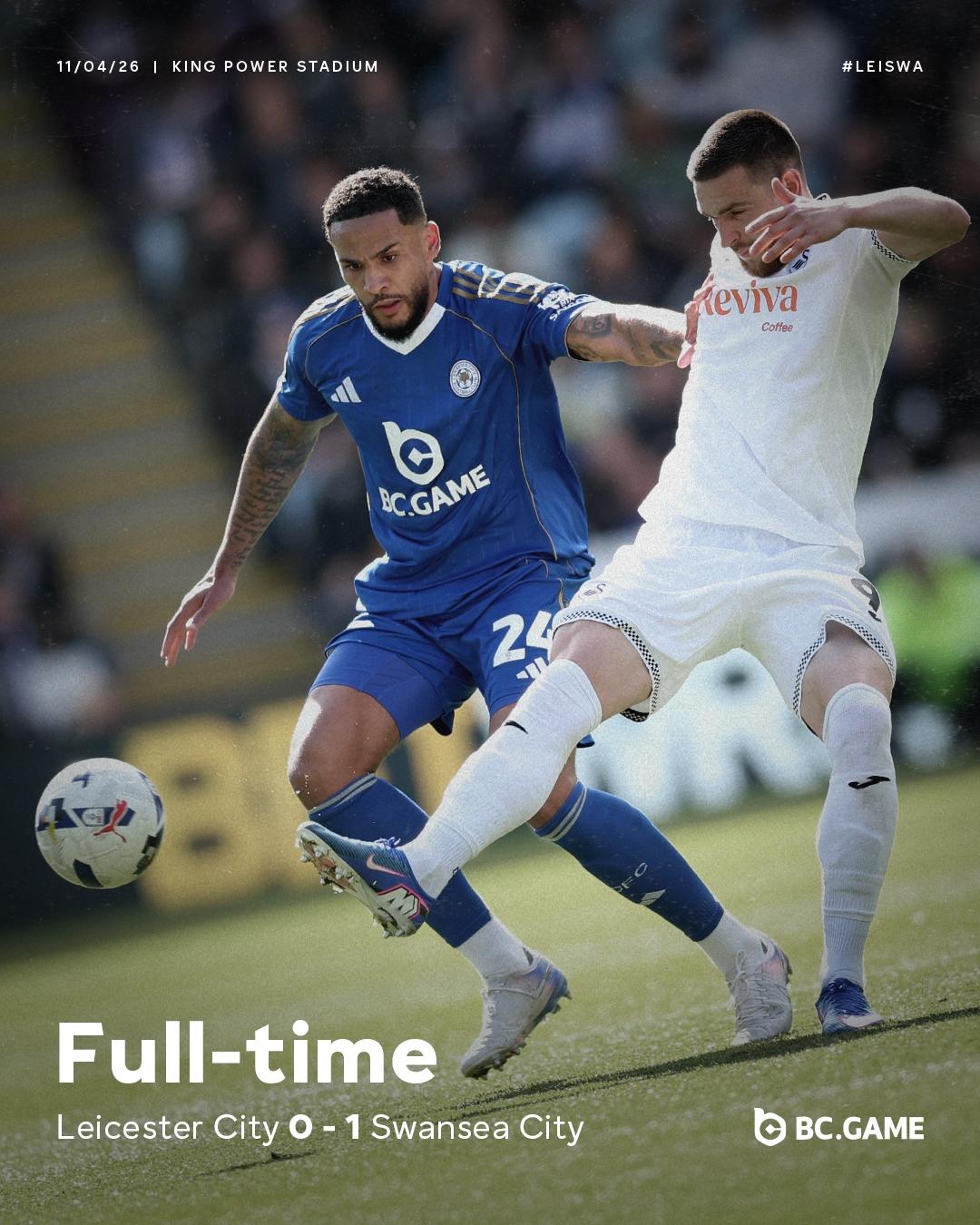 莱斯特城离英甲越来越近了！在昨晚开打的英冠联赛第42轮中，莱斯特城继续低迷表现，