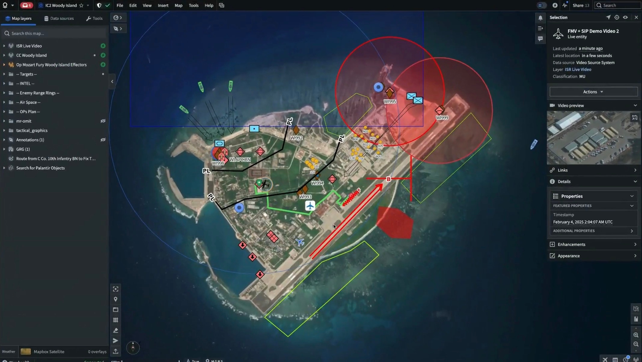 在一场AI指挥系统的公关展示中，美国Palantir公司秀了一波针对西沙永兴岛的