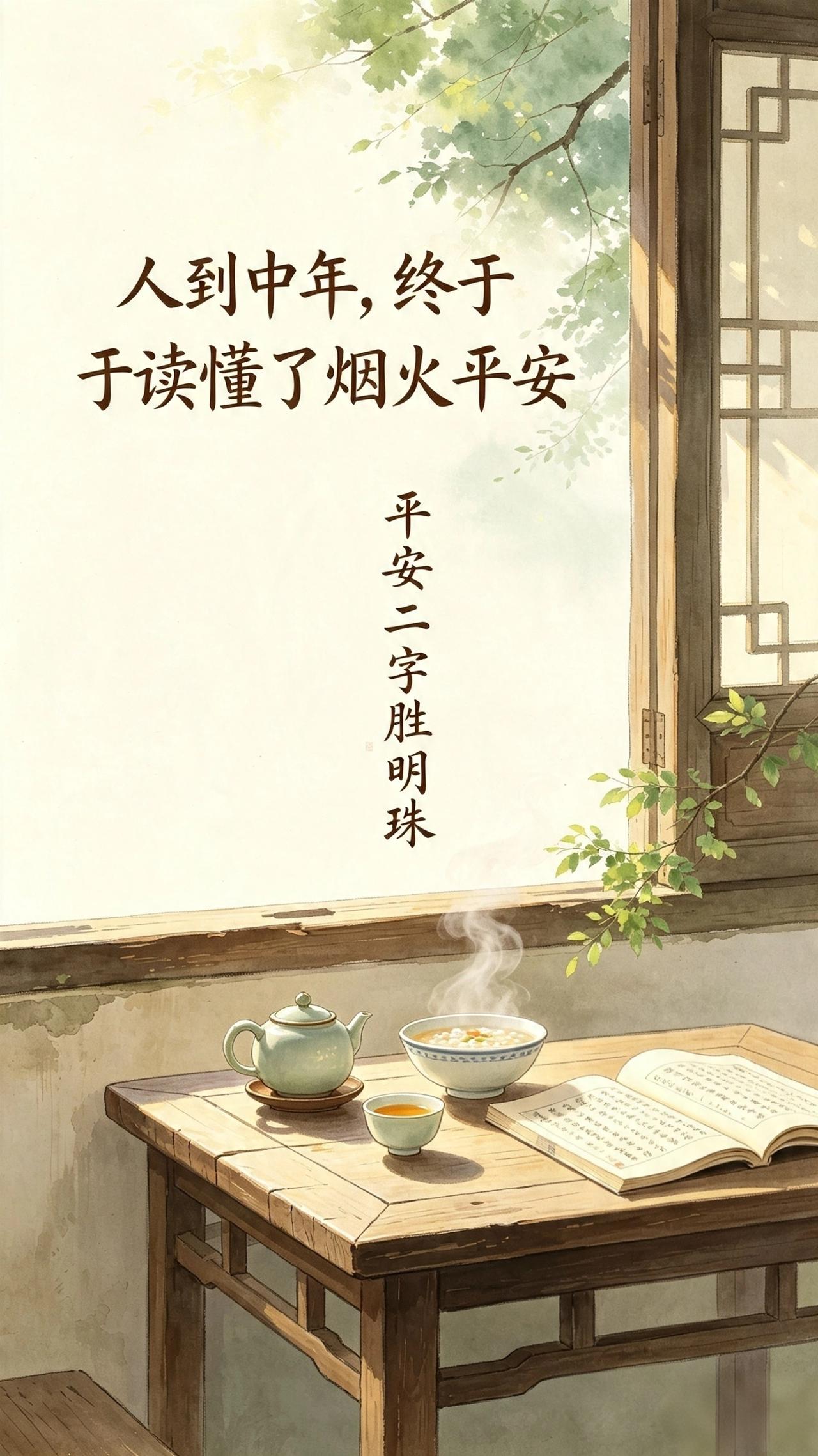 半生奔波，最暖不过烟火平安
 
人到中年，谁不是一路风尘仆仆？年轻时总追着名利跑