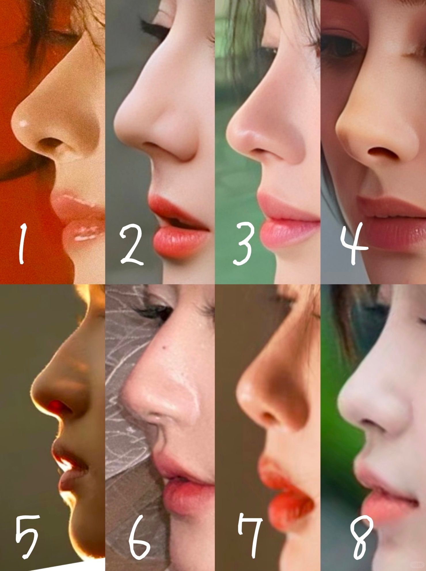 看鼻子你能猜出来都是哪些女星嘛？ ​​​