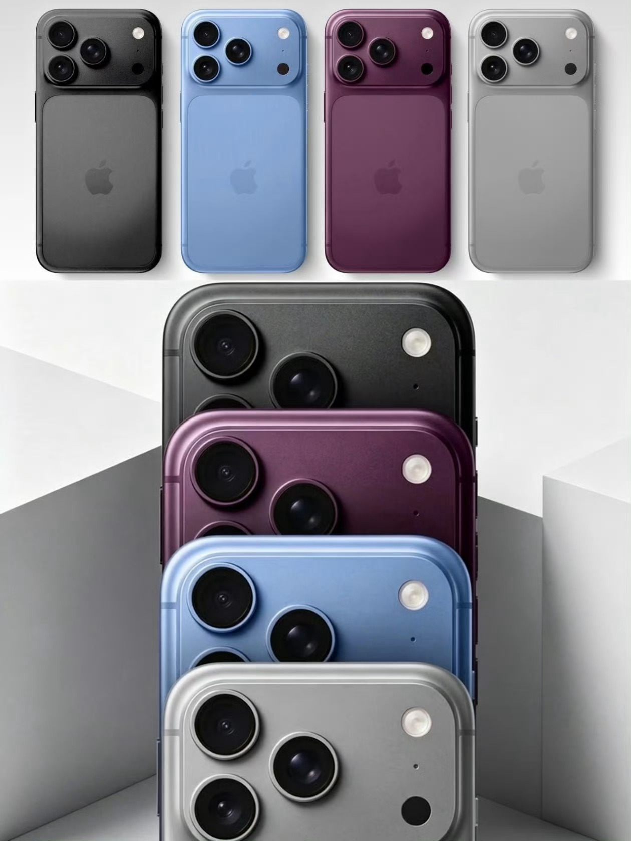 iPhone18Pro四色实锤了网传的四款配色，感觉苹果每一代颜色都能给人带来惊
