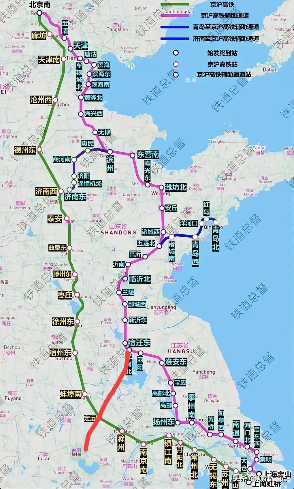 京沪二线官方确定，中国经济大动脉，有部分地图显示线路了，就差合新江苏段了。
宿迁