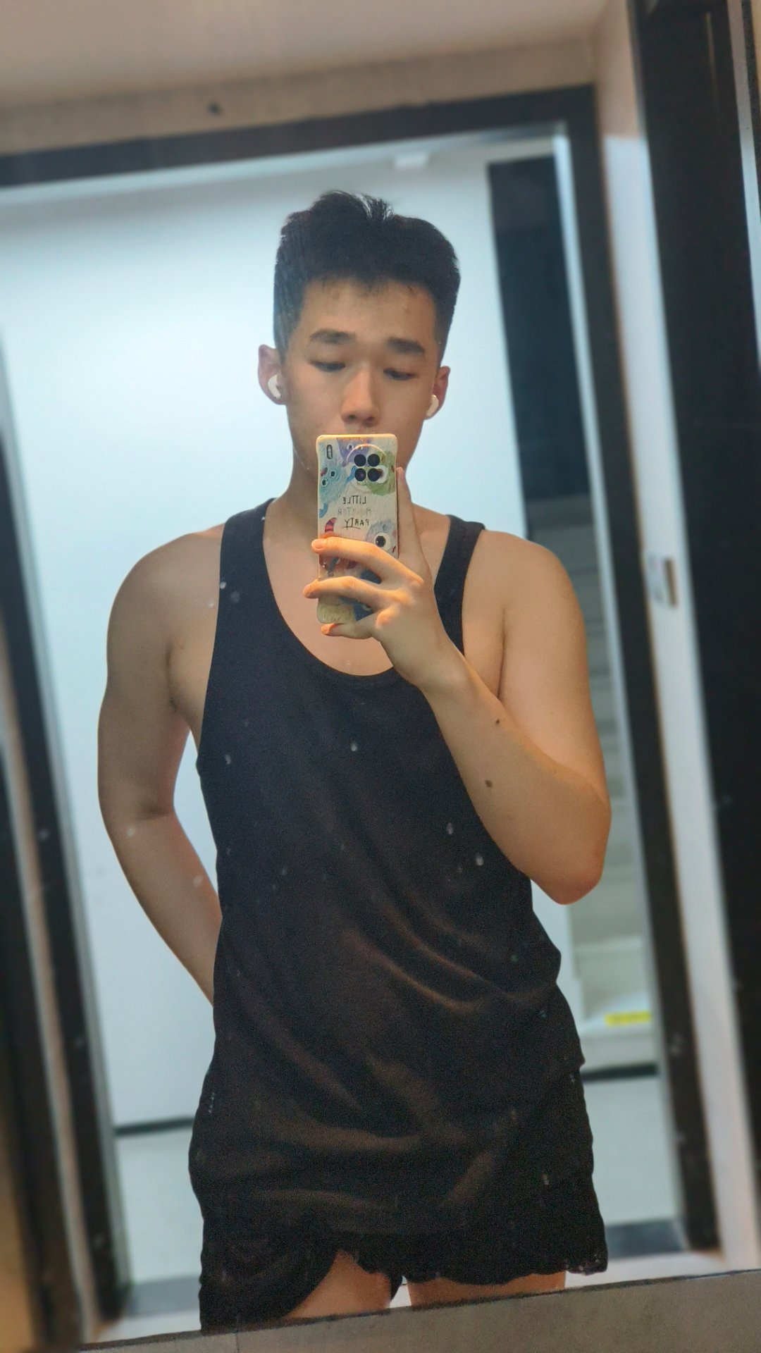 下雨挨浇了 