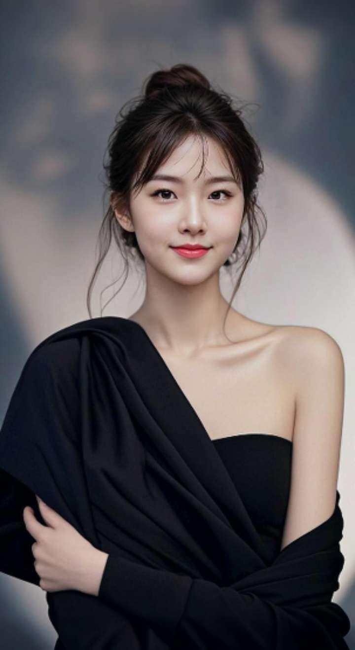 AI扩图 AI酷黑佳人