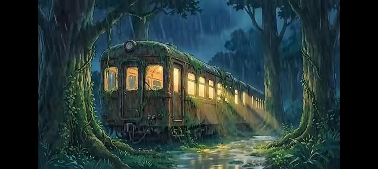 好家伙，这也太治愈了。
一家人生活在一段废弃的火车车厢里面。车厢被打造的温馨精致