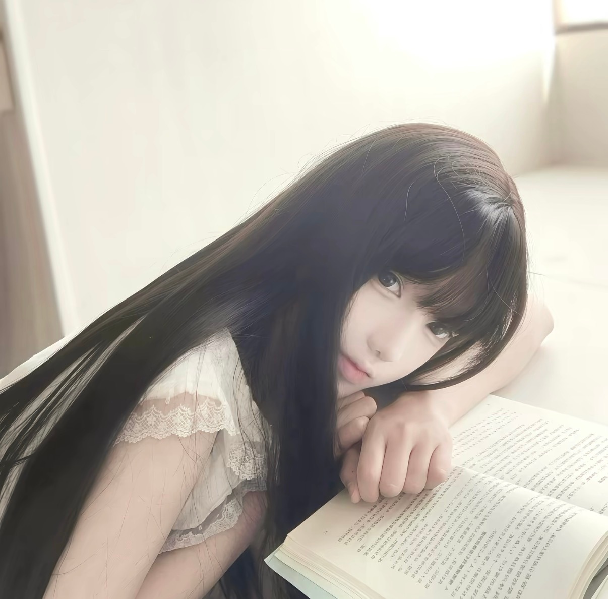 忧郁的萌神女生头像｜女头 