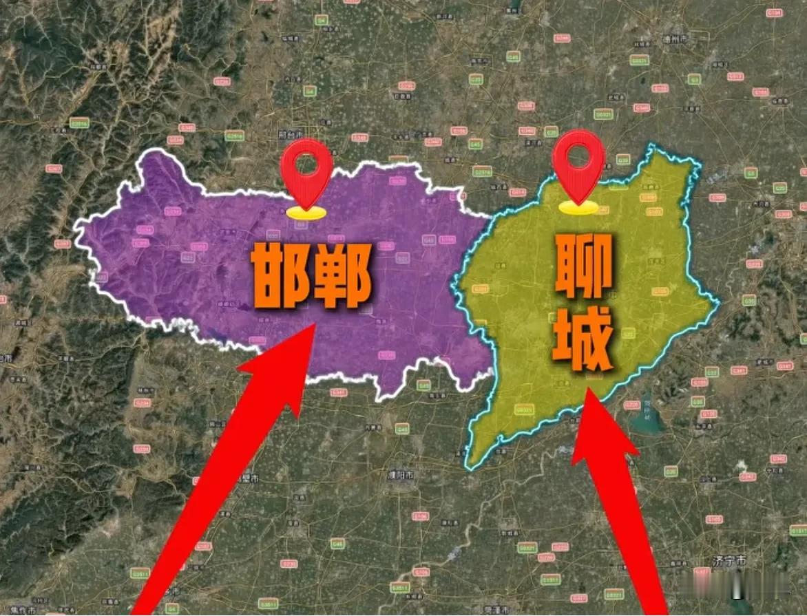 不偏不倚的讲，论城市能级，经济体量，城市规模，区域辐射力，邯郸要强于聊城的。论制