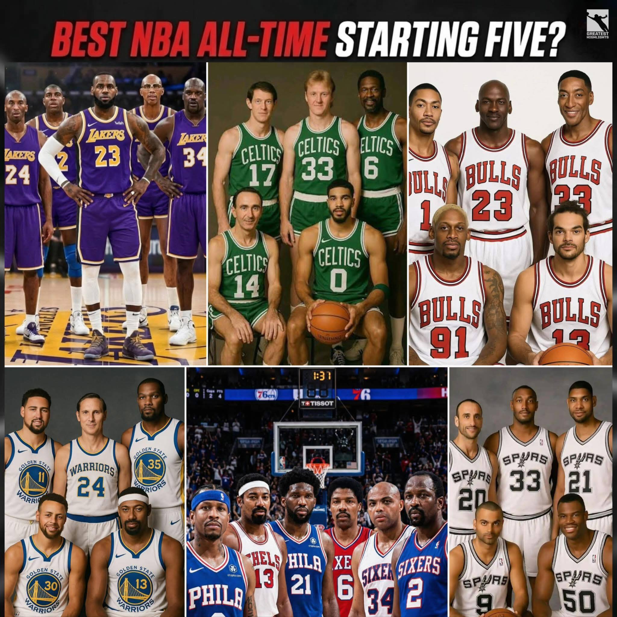 拿AI做的各队历史最佳先发阵容，看来大数据瞧不上伦纳德啊nba季后赛全民点评家N