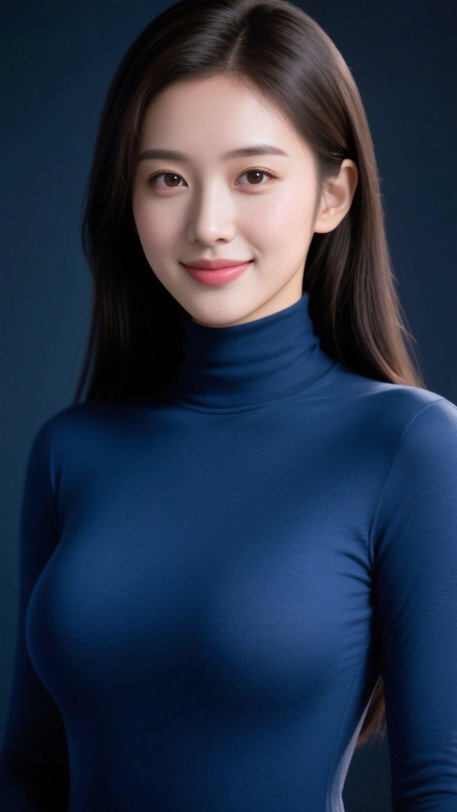 青衿凝色映冰肌，
浅笑盈盈带露滋。
莫道深庭无暖意，
一回眸处胜春熙。