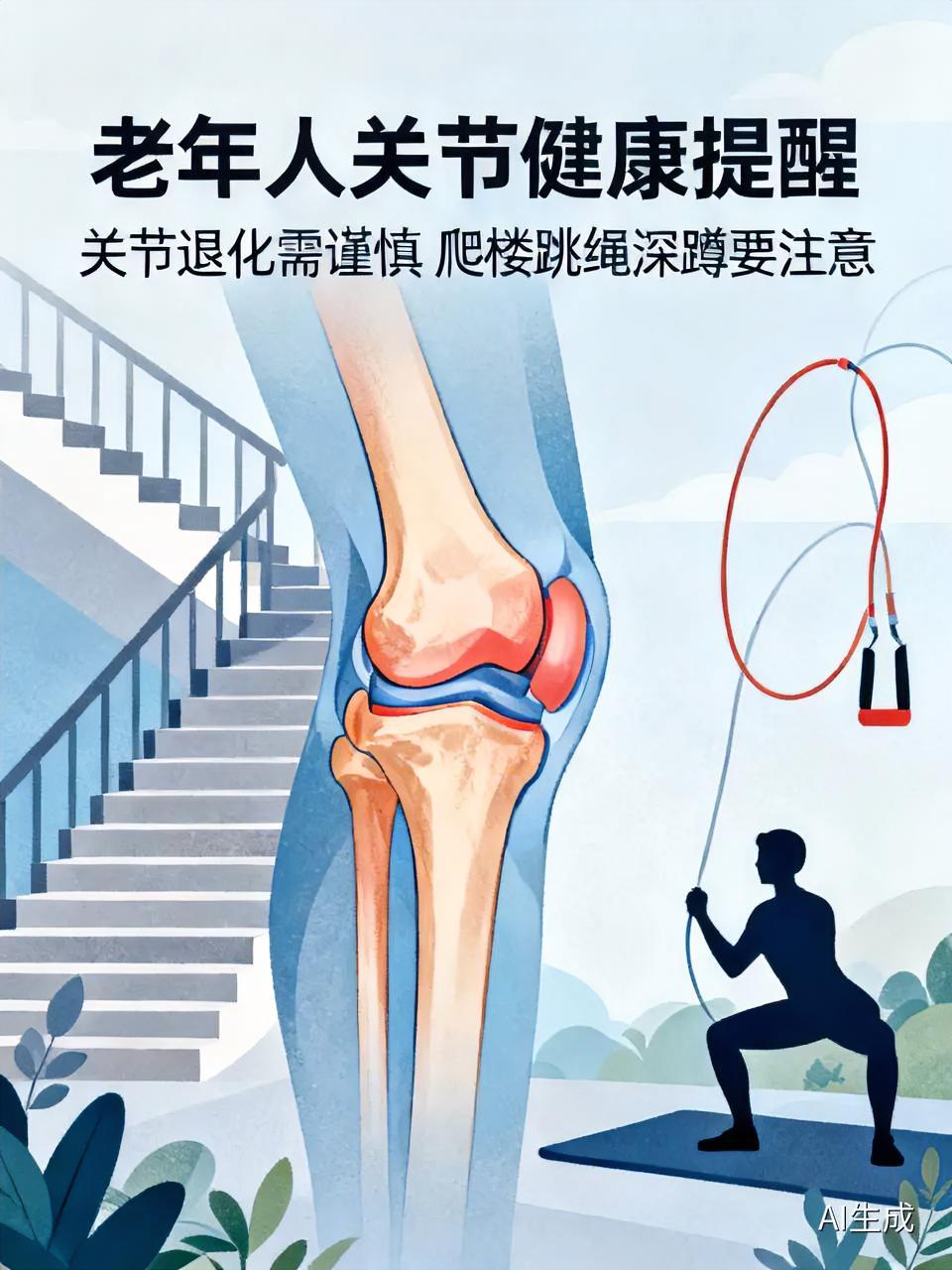 这取决于个人实际年龄与身体状态，老年群体关节普遍出现退化，不宜随意进行爬楼梯、跳