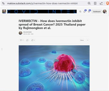 新文章：伊维菌素——伊维菌素如何抑制乳腺癌扩散？2025年泰国论文，作者：Ruj