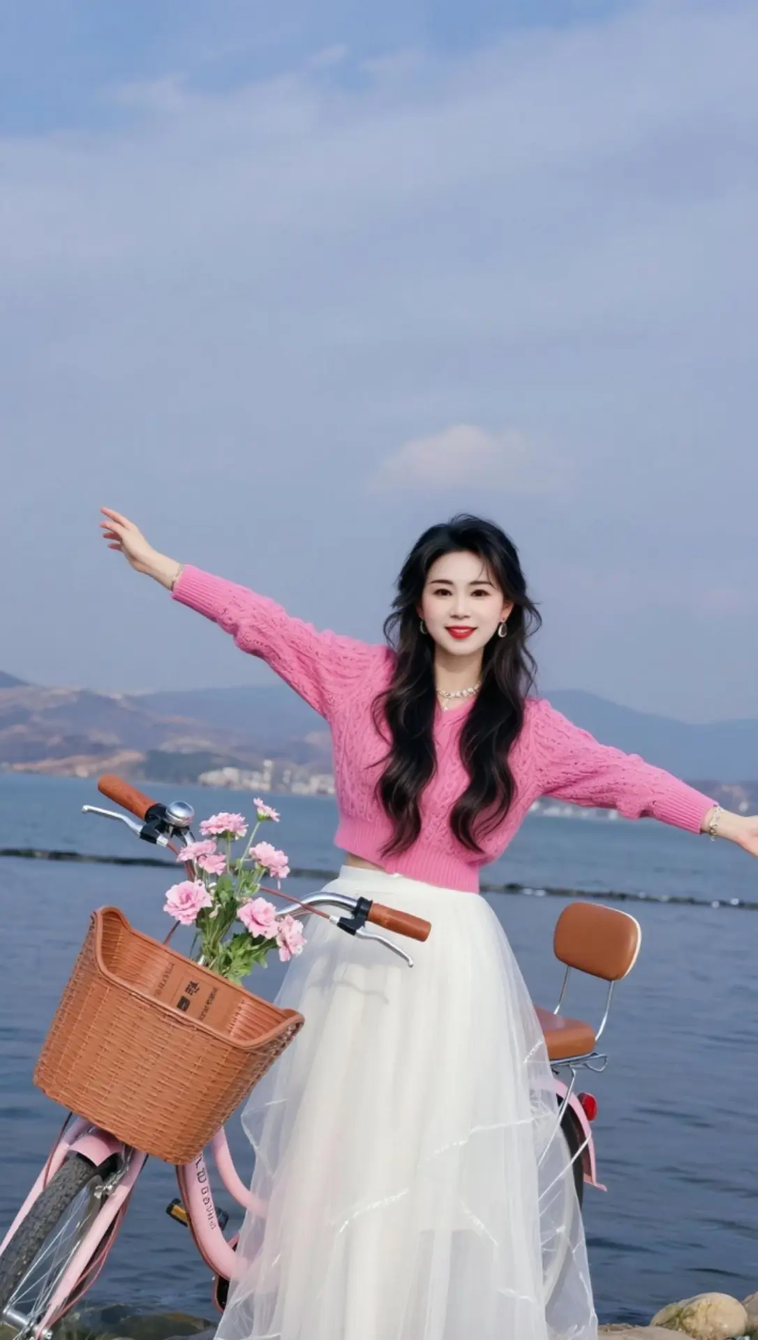 AI湖畔清新写真 ai创作