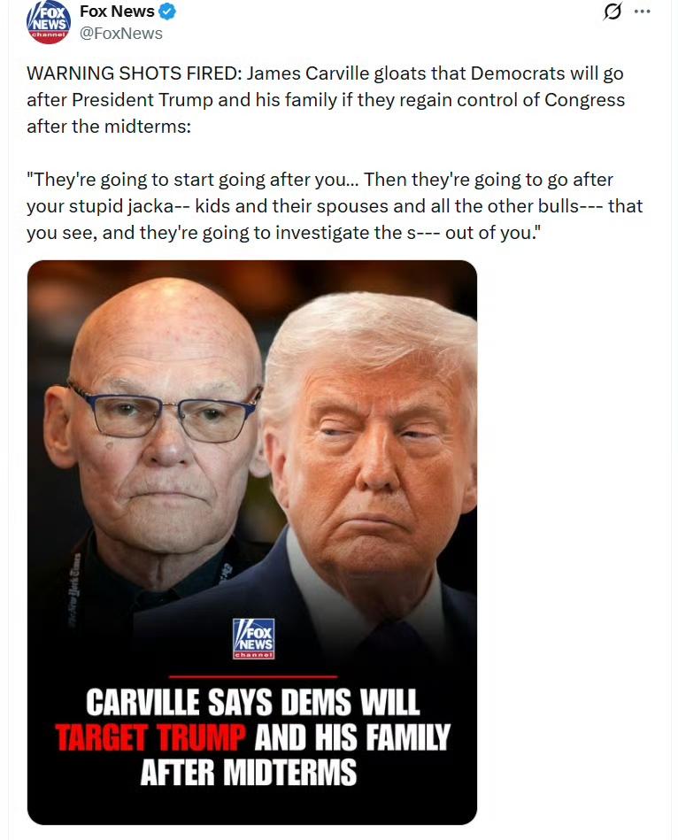 美国著名的民主党政冶策略顾问詹姆斯·卡维尔得意洋洋地宣称，如果民左党在中期选举后