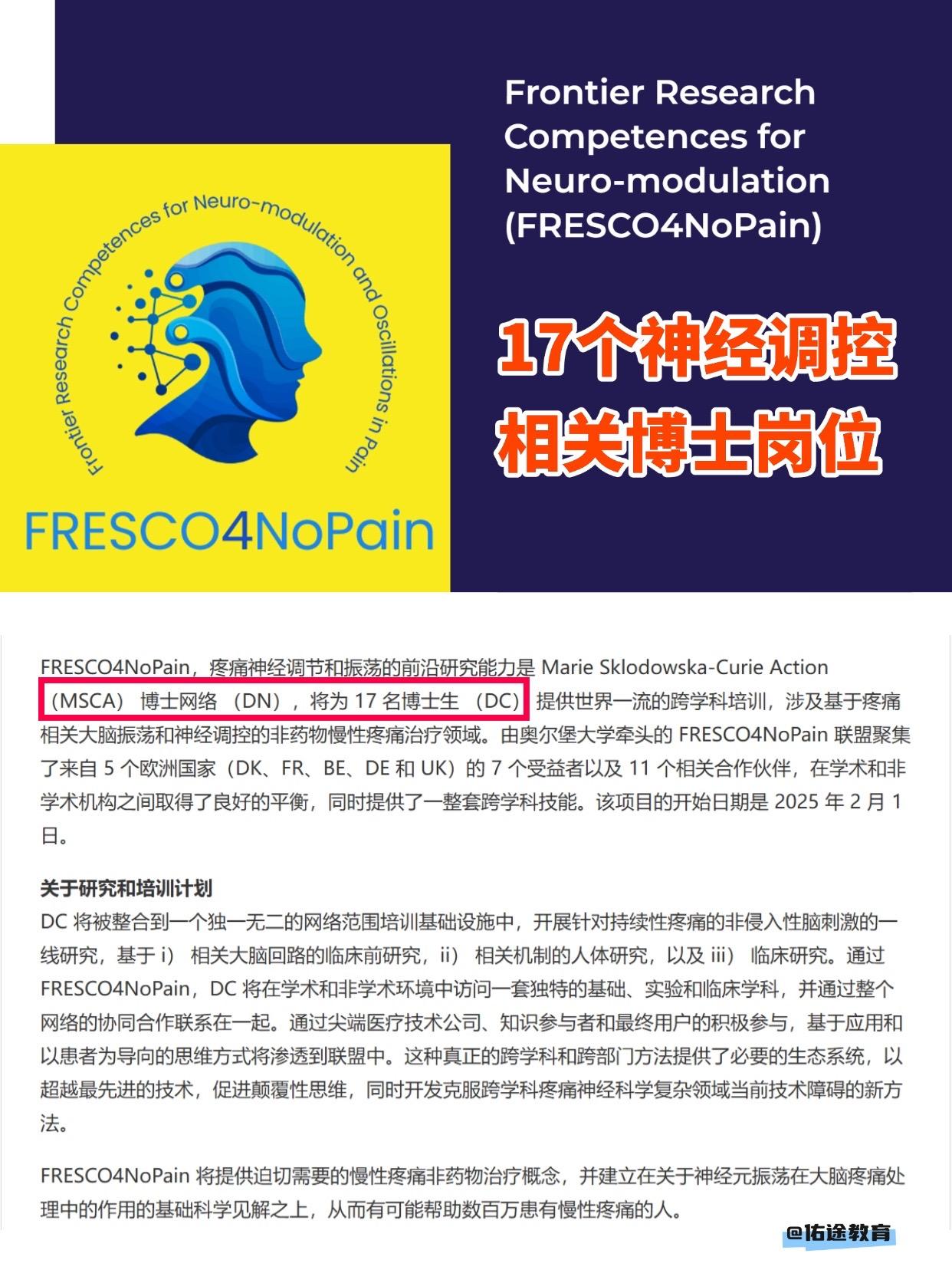FRESCO4NoPain 是 Marie Sklodowska-Curie A