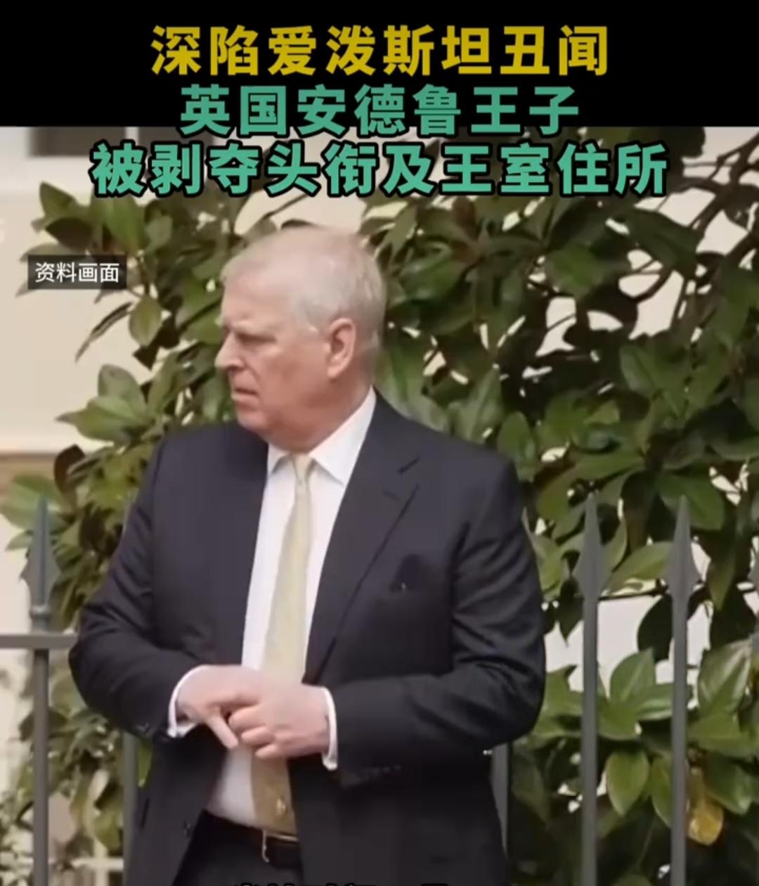英国安德鲁王子因为深陷爱泼斯坦丑闻，被王室取消安德鲁王子的称号，头衔和荣誉，并且