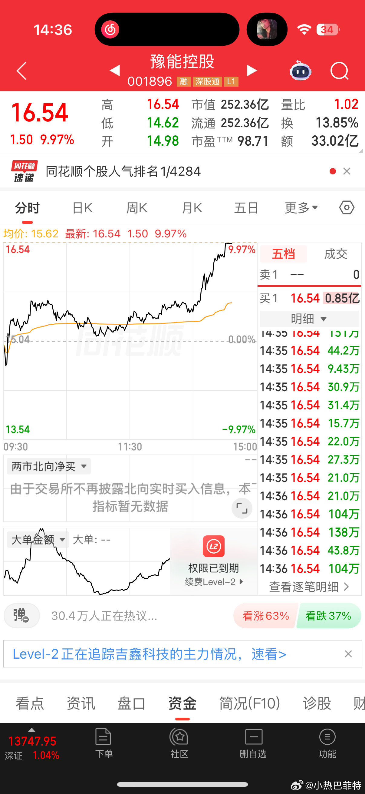 $豫能控股 sz001896$ 老龙头回封，是出黑屋还是继续挑战监管