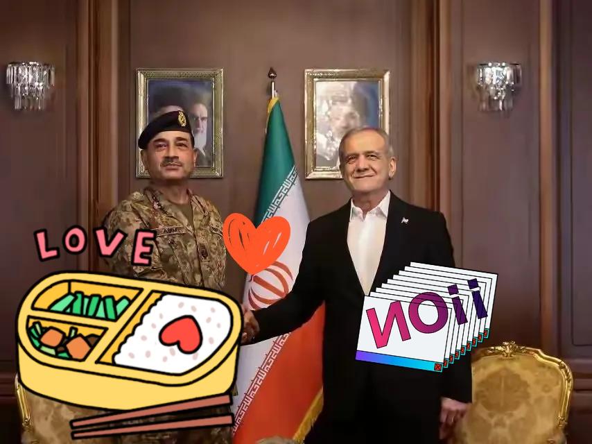 当地时间16日，伊朗总统佩泽希齐扬会见巴基斯坦陆军参谋长穆尼尔，伊朗外长阿拉格齐