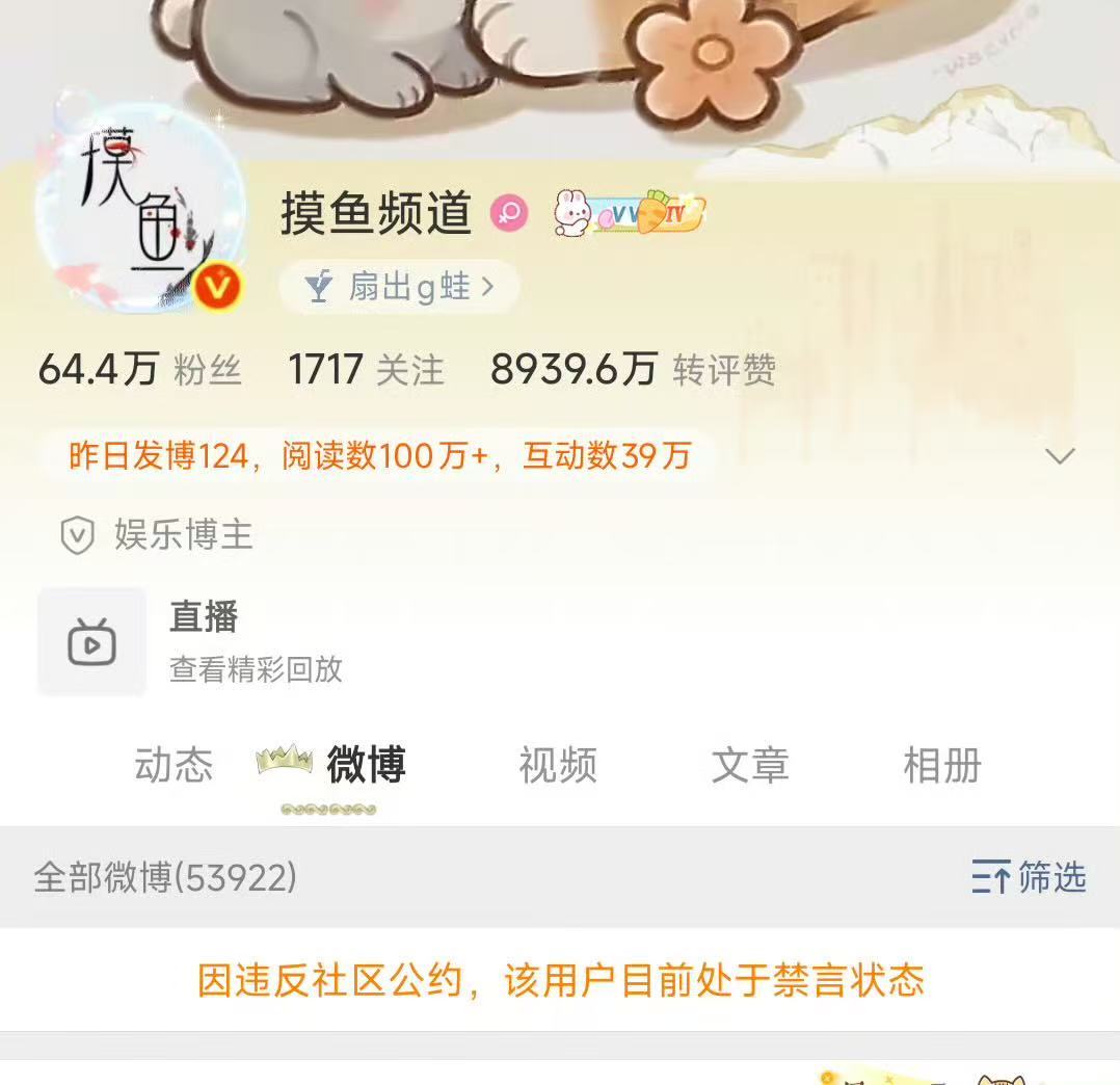 摸鱼频道被禁言恭喜恭喜 等一个永封🤭应该不远了吧 