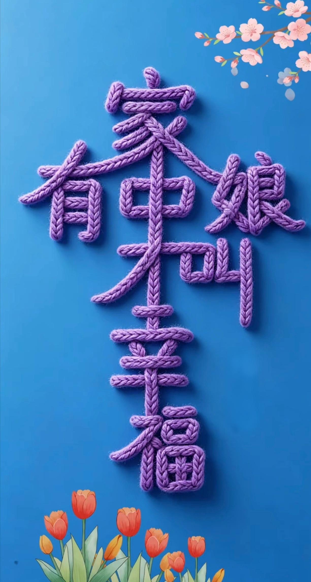 能看出哪些字吗？读顺才是真的高手。
一针一线编织出暖心的合体字。
有母亲在，家就