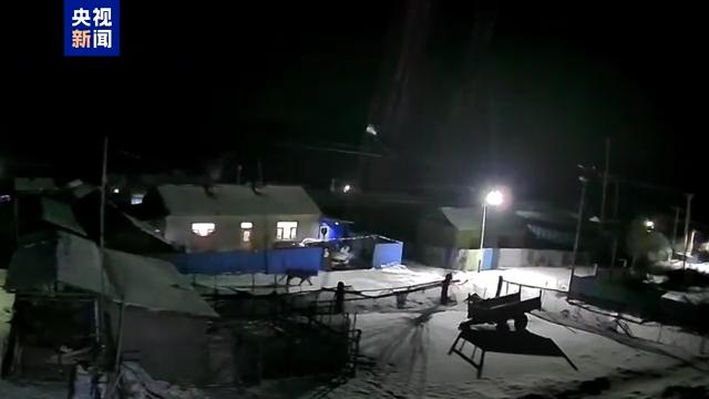 近日，在黑龙江省穆棱市共和乡碱场村，当地居民通过监控摄像发现东北虎进村。从监控看