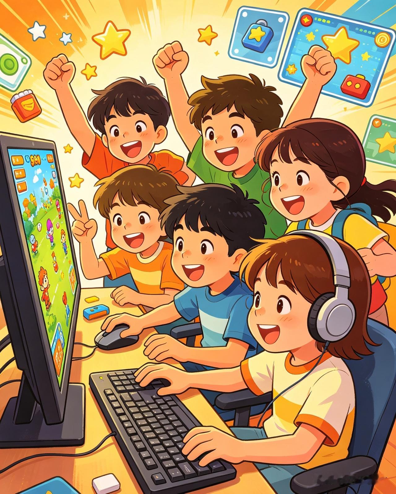 我认为不应该

我认为不应该完全禁止孩子玩网络游戏，而是需要合理引导、适度管控，