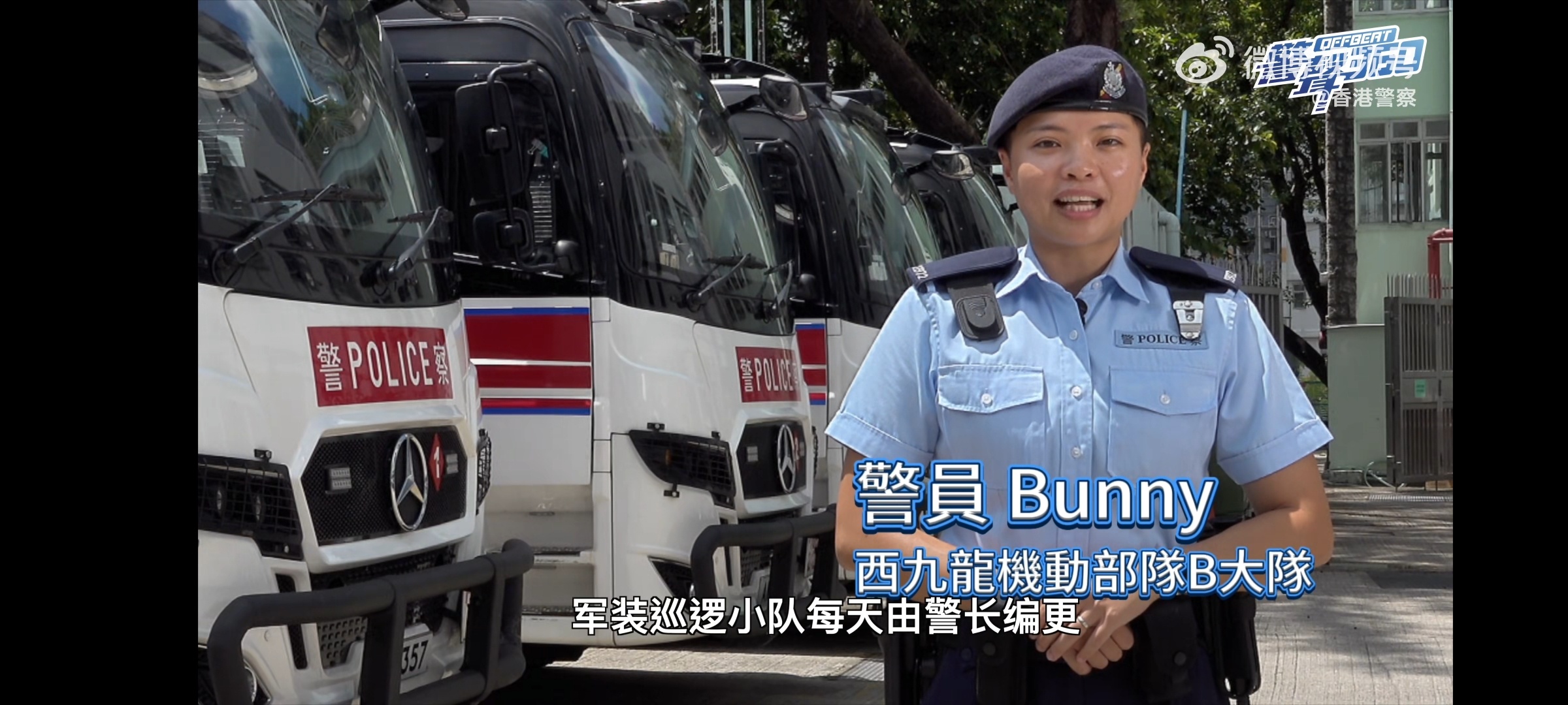 西九龙总区机动部队B大队，可以看出HKP部分陆上总区的机动部队数量由一个加强到两