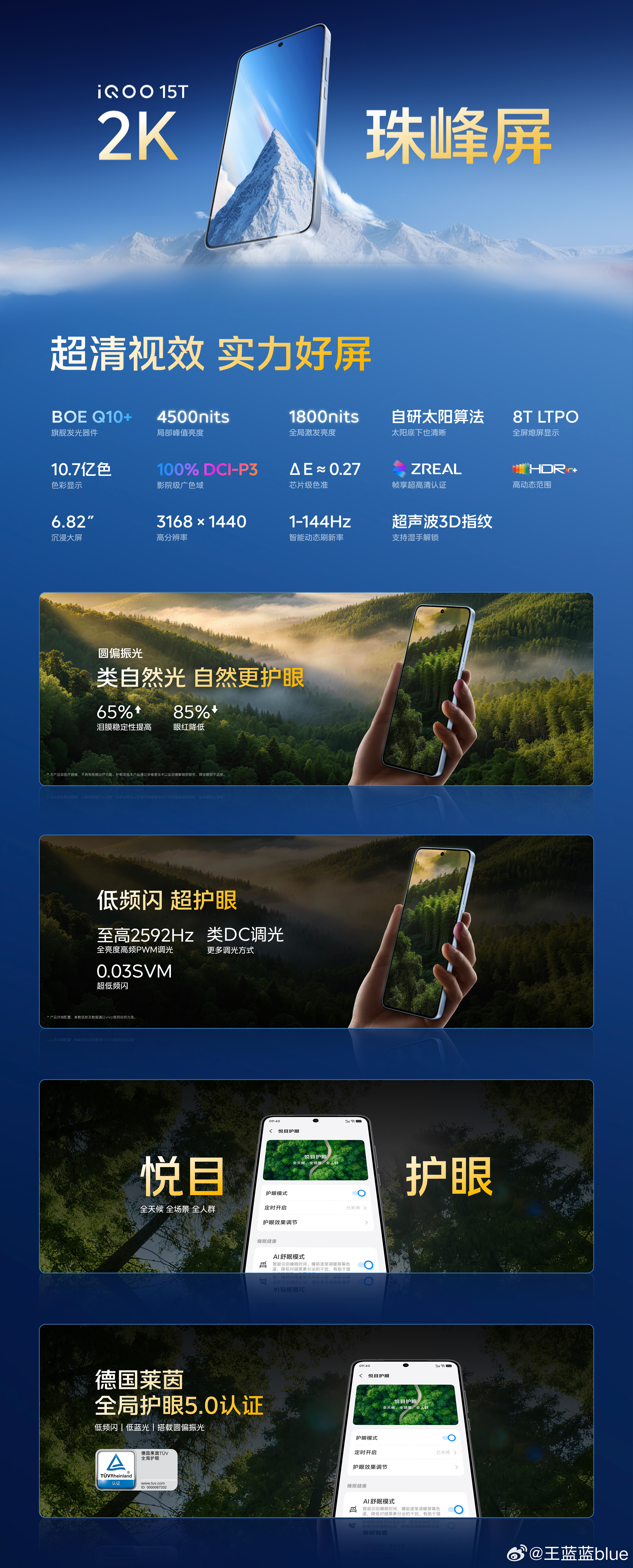 OMG！iQOO15T请问还能再全面一点吗？1️⃣满级视效：2K珠峰屏搭配自研电