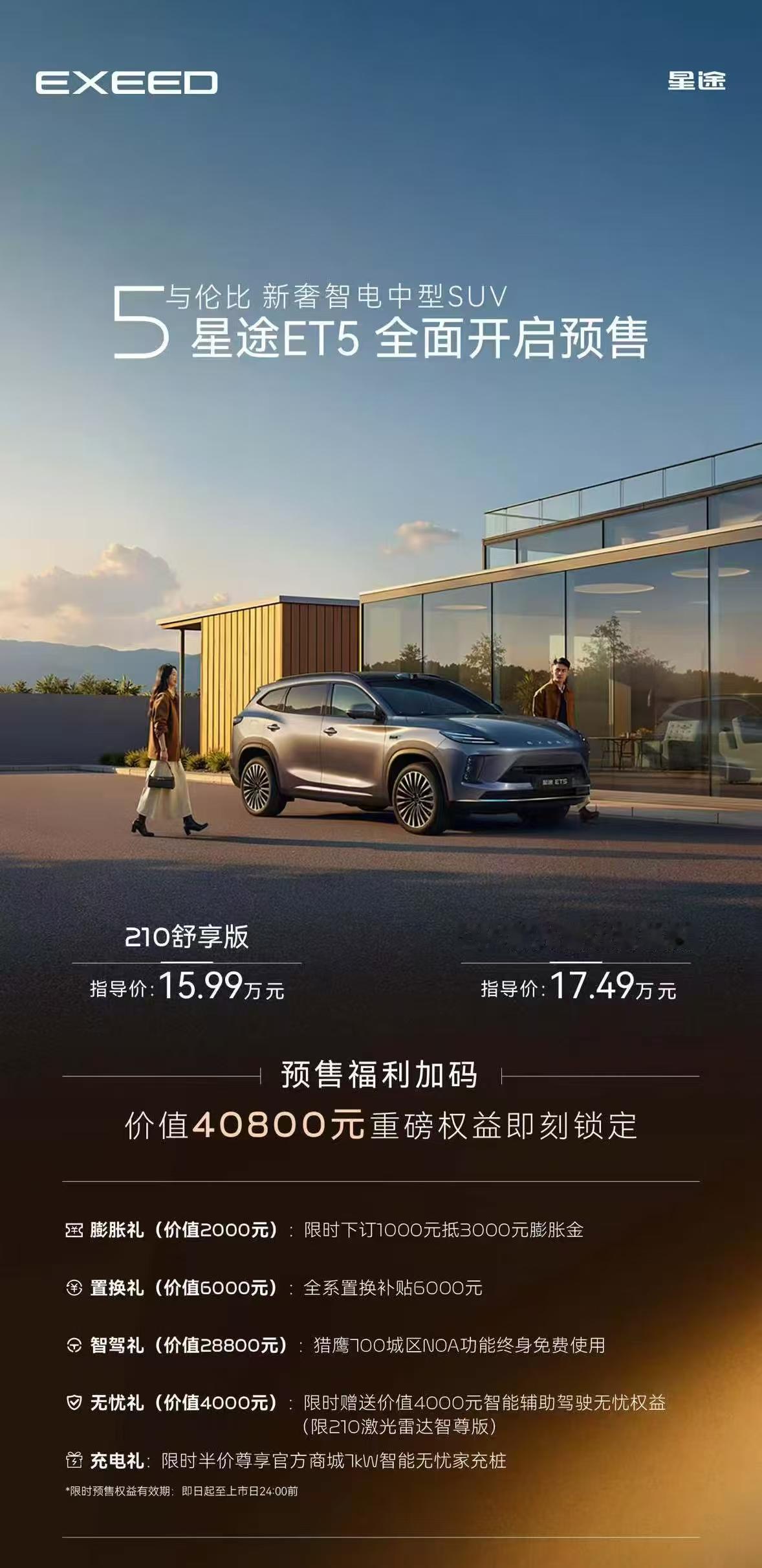 车盟快讯：今晚，星途ET5 预售15.99万自信在哪，作为试驾过的人，我还真的想