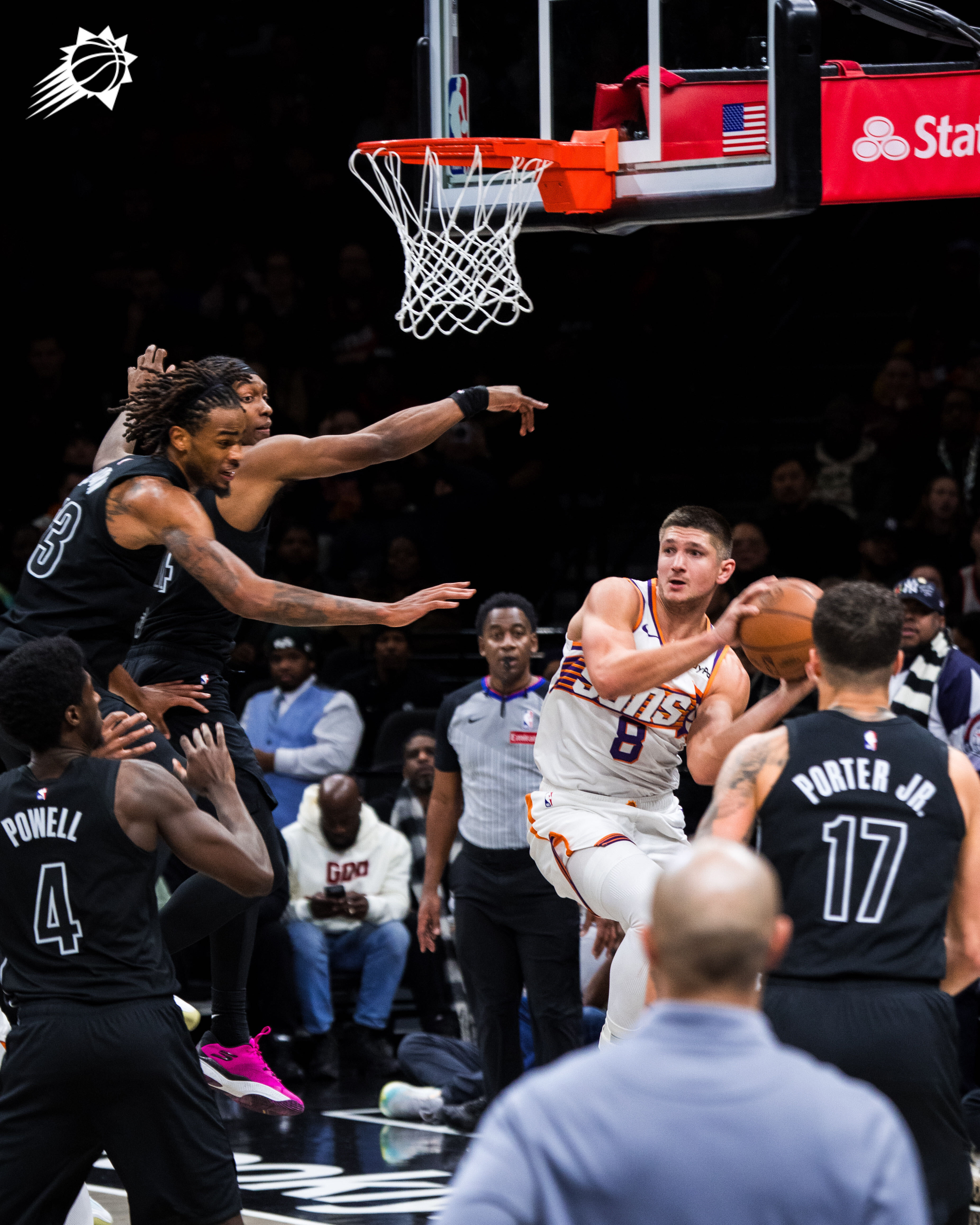 阿伦：吓死个人，四个人一起扑我啊！！！菲尼克斯太阳 | 旭日东升 | 太阳战胜篮