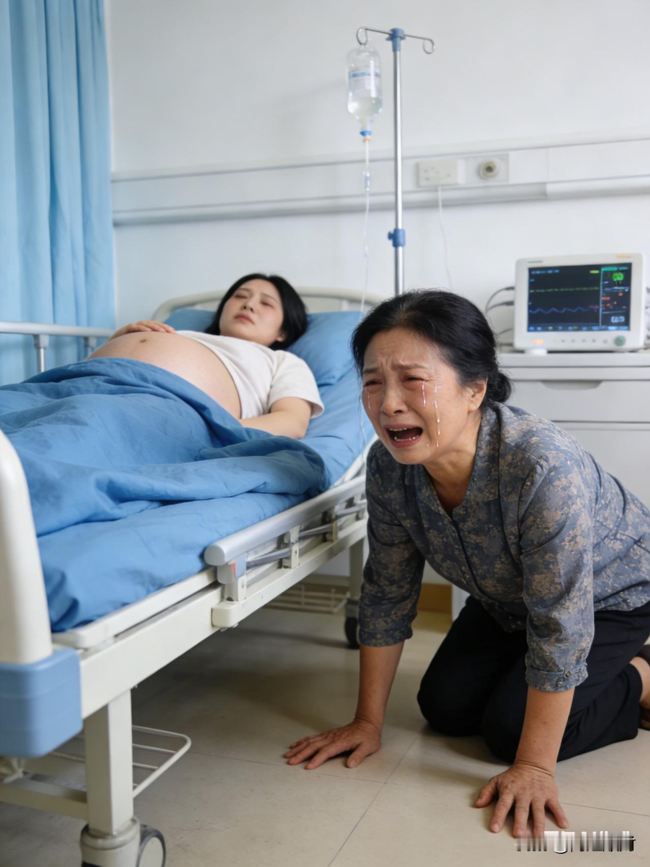 儿媳妇怀孕三个月，被婆婆气到大出血住院了，出院之后回家，婆婆却直接给她跪下。
无