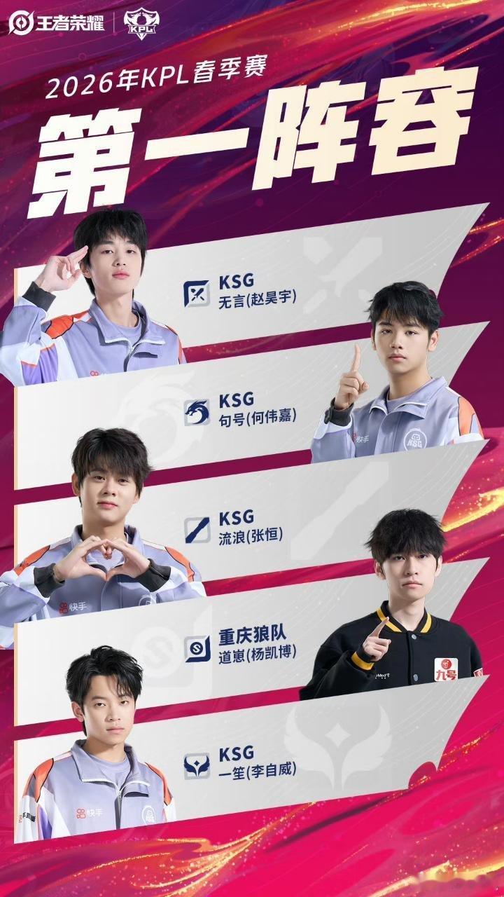 第一阵容:无言、句号、流浪、道崽、一笙 一阵得票情况：无言84% 句号93% 流