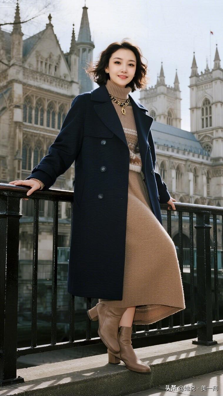 伦敦街头，优雅穿搭，复古与现代的完美结合。晒出美丽身影