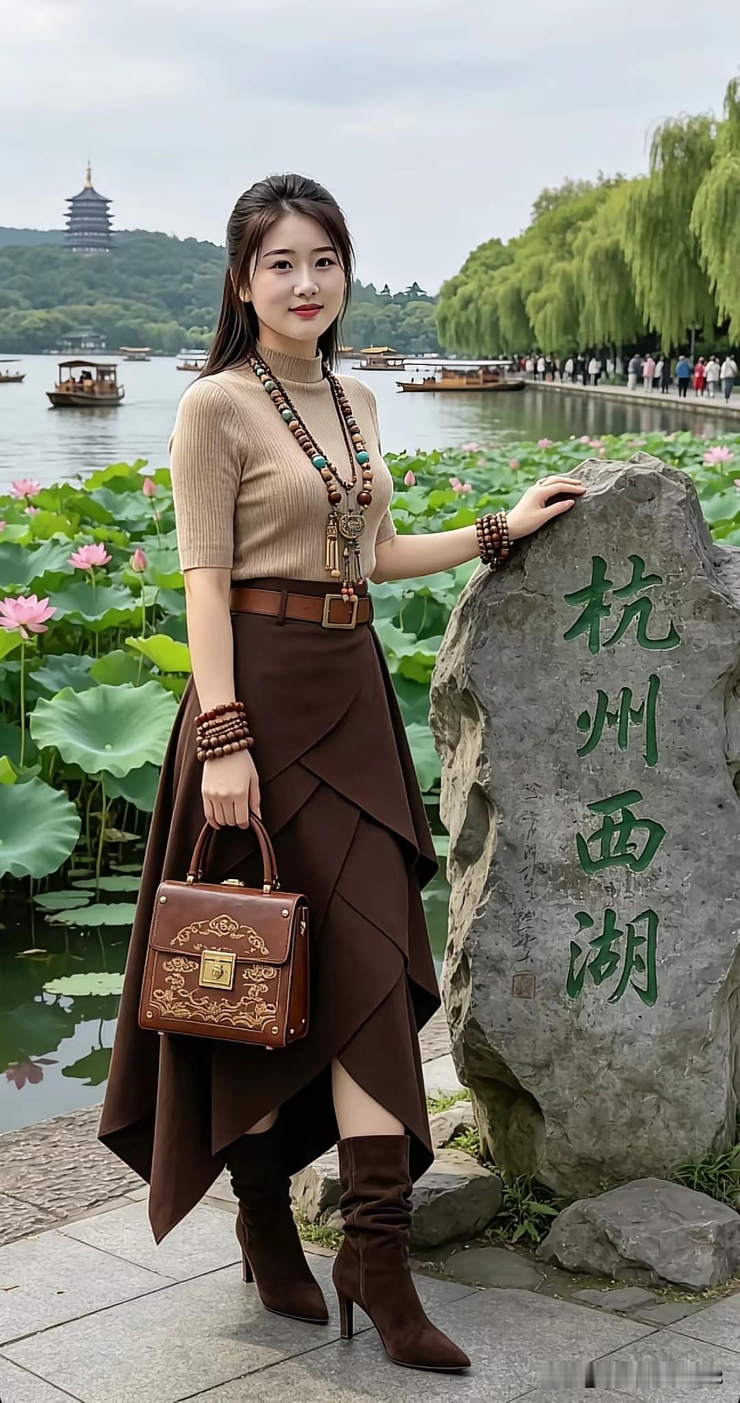 有空一定要来一趟西湖，走一下断桥，看一下雷峰塔