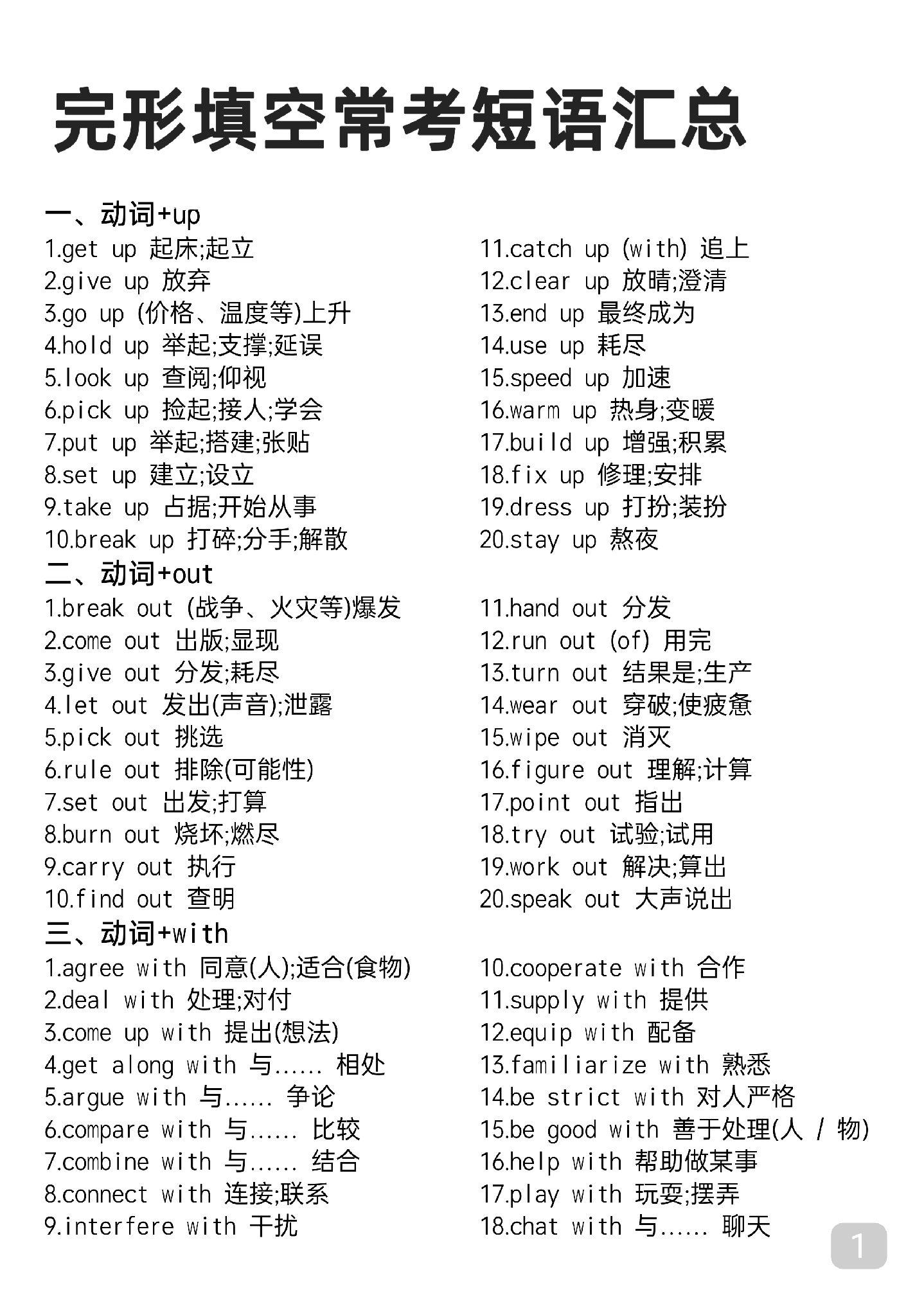 15天背完，你的完形填空就厉害了，刷到就努力背下来，这学期不能再辜负自己啦