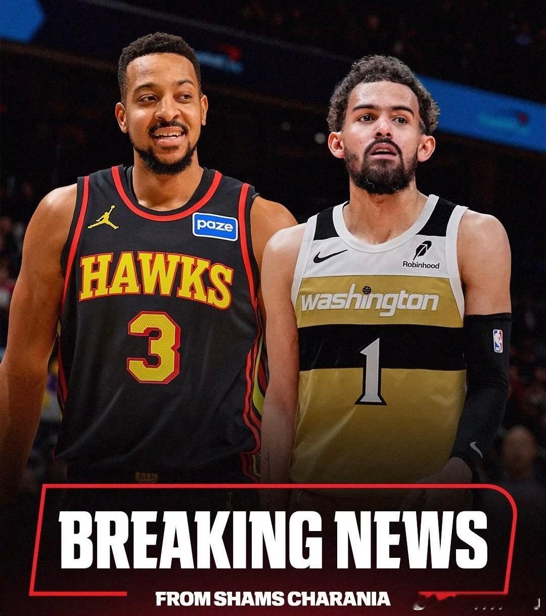 老鹰将特雷杨交易到奇才特雷杨在替补席和队友告别nba 奇才人力副总监施伦克是当年