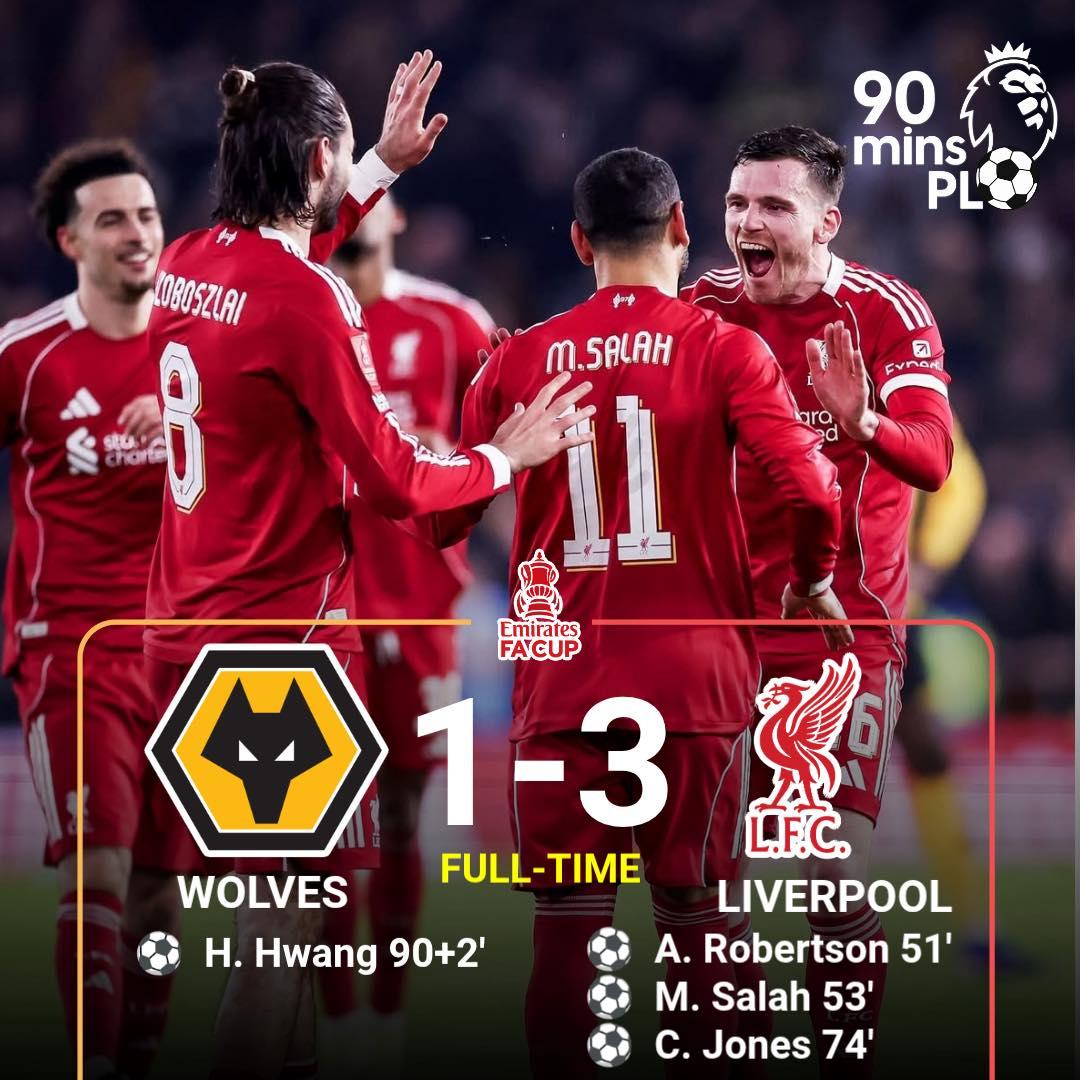 利物浦在足总杯3-1击败了狼队，顺利挺进8强，也报了联赛中输球的一口恶气。这个赛