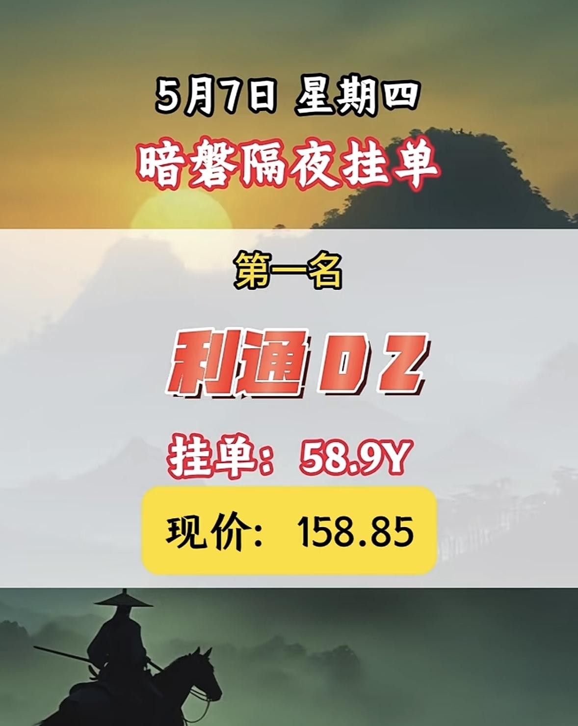 5月7日周四暗盘隔夜挂单排行榜揭晓

5月7日美诺华暗盘隔夜挂单这事儿挺值得说道