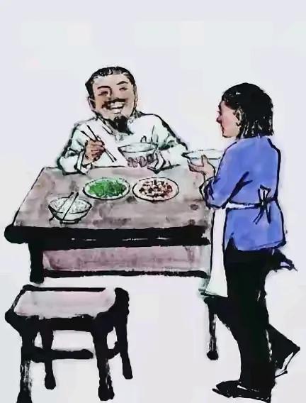 两个小菜桌上端，

老伴指责菜简单。

工资一年翻两翻，

………请续尾句。
