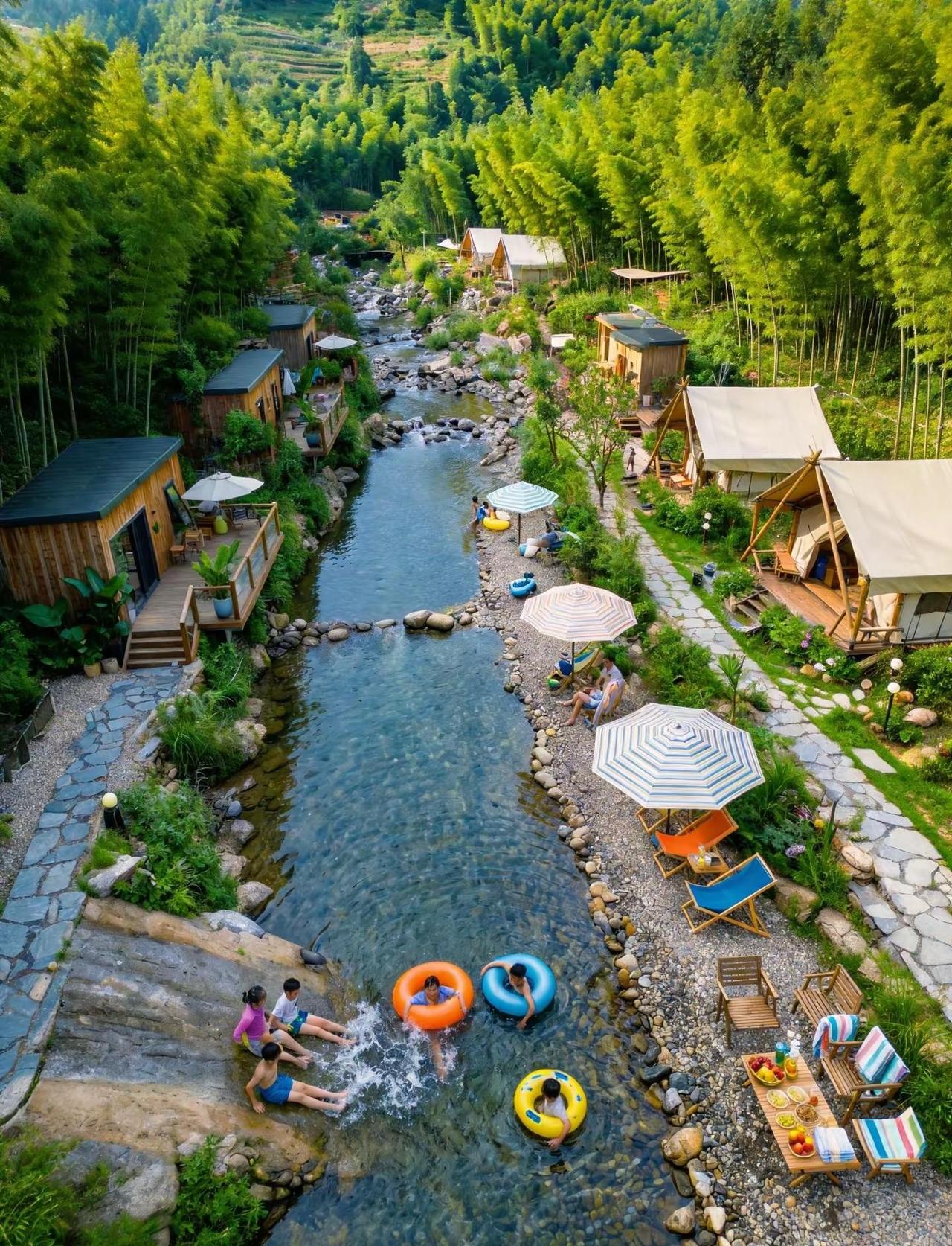 从化新开业！山野溯溪亲子小院！遛娃好去处 就在从化的深山里🍃彻底逃离城市的闷热