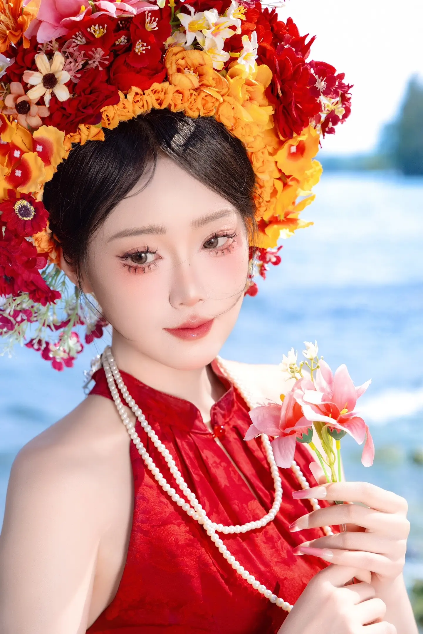 论旗袍和簪花的适配度 这才是国风高级审美