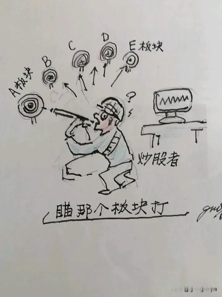 我是神槍手，天天打靶是零分，瞎打一次，还打中一个老鼠，涨了两分钱，原來轮动这个板