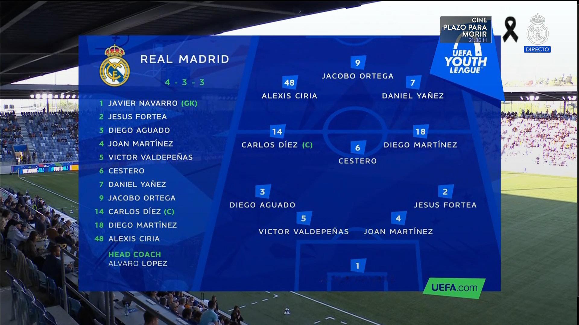 全村的希望，皇马U19 VS 巴黎圣日耳曼 的青年欧冠半决赛即将开始。 