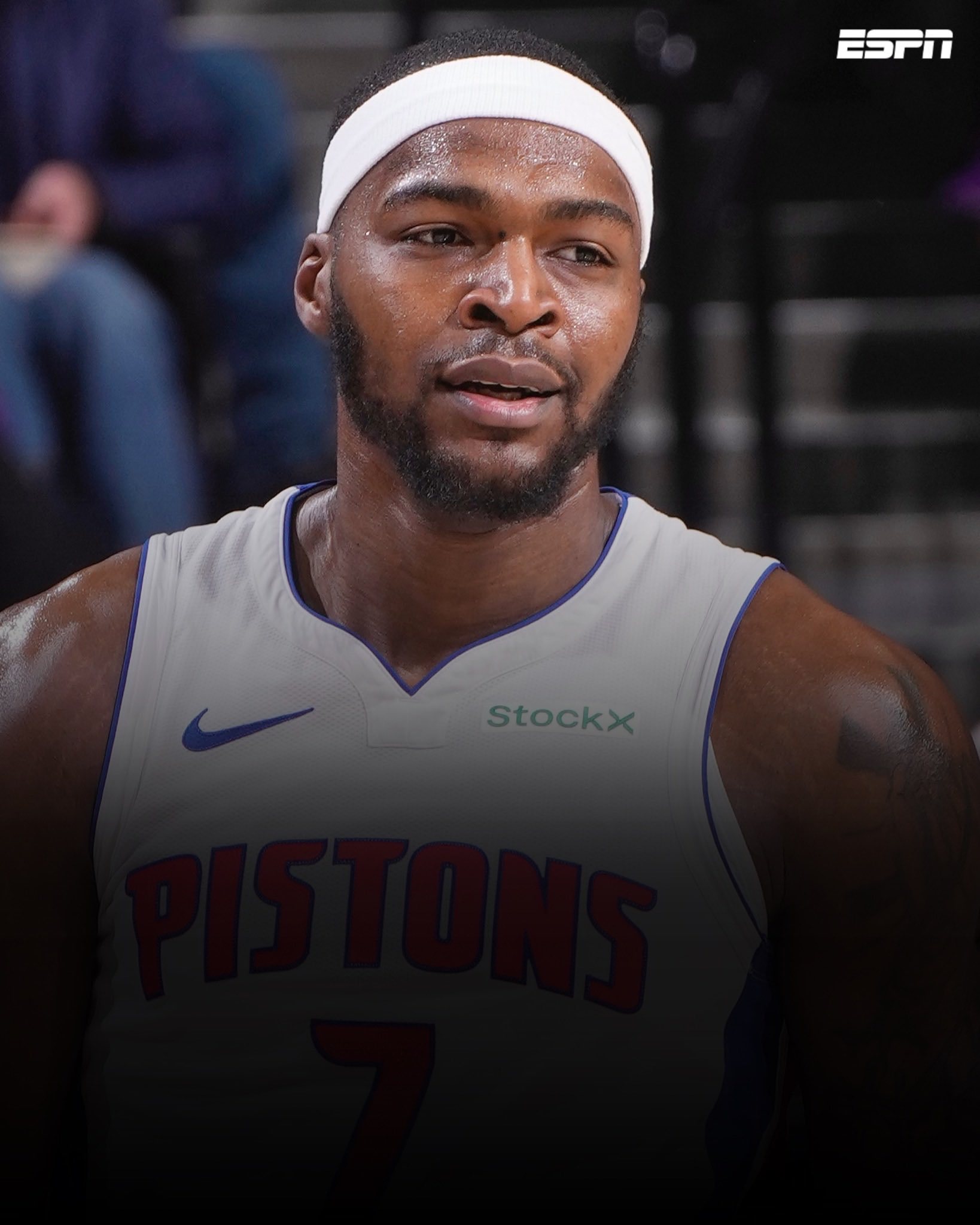 shams：保罗·里德2年1100万重返活塞。NBA自由市场 ​​​
