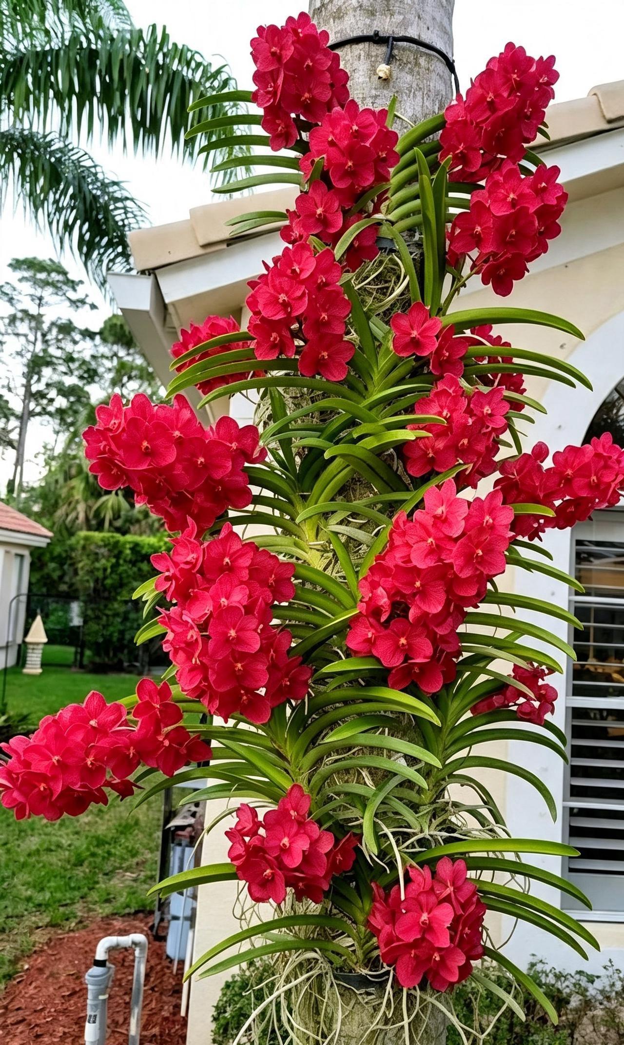 见花者喜，好运至
2026年8月伊始，盛夏的浪漫藏在这一树热烈的红里。
原生附生