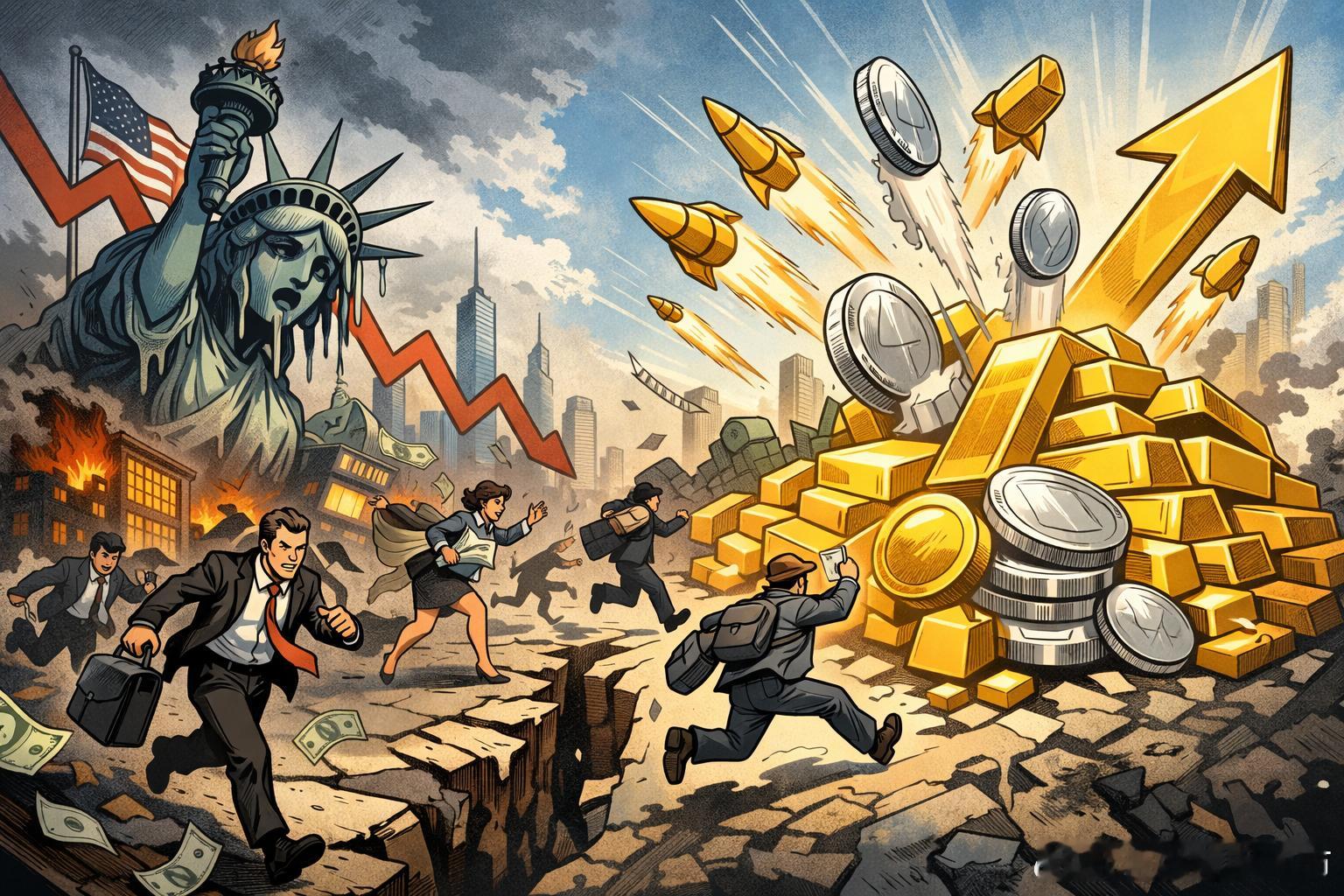 抛售美国情绪再起，金银新高背后是一场信任重定价本周市场最醒目的信号，是避险资金用